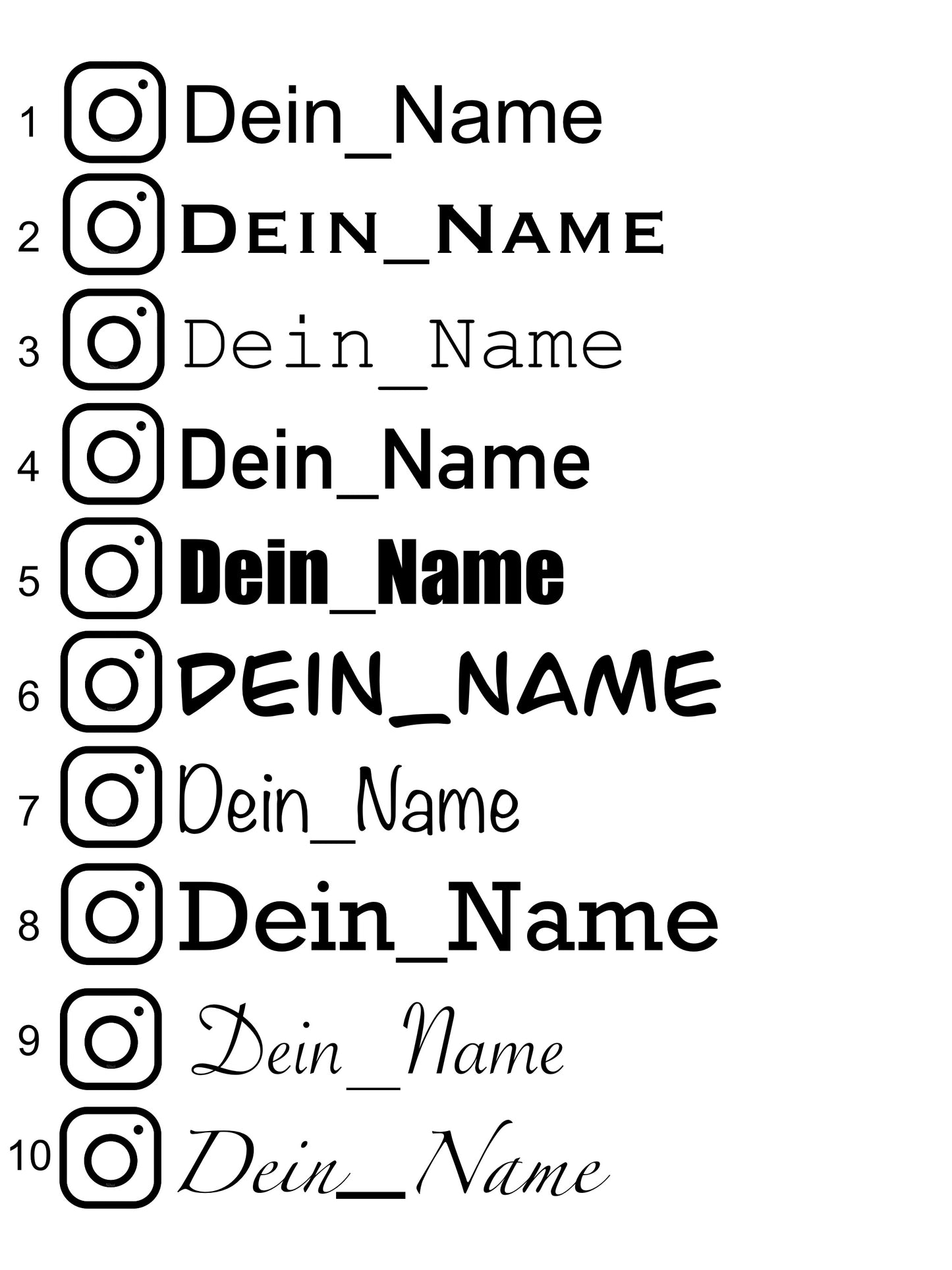 Instagram Name